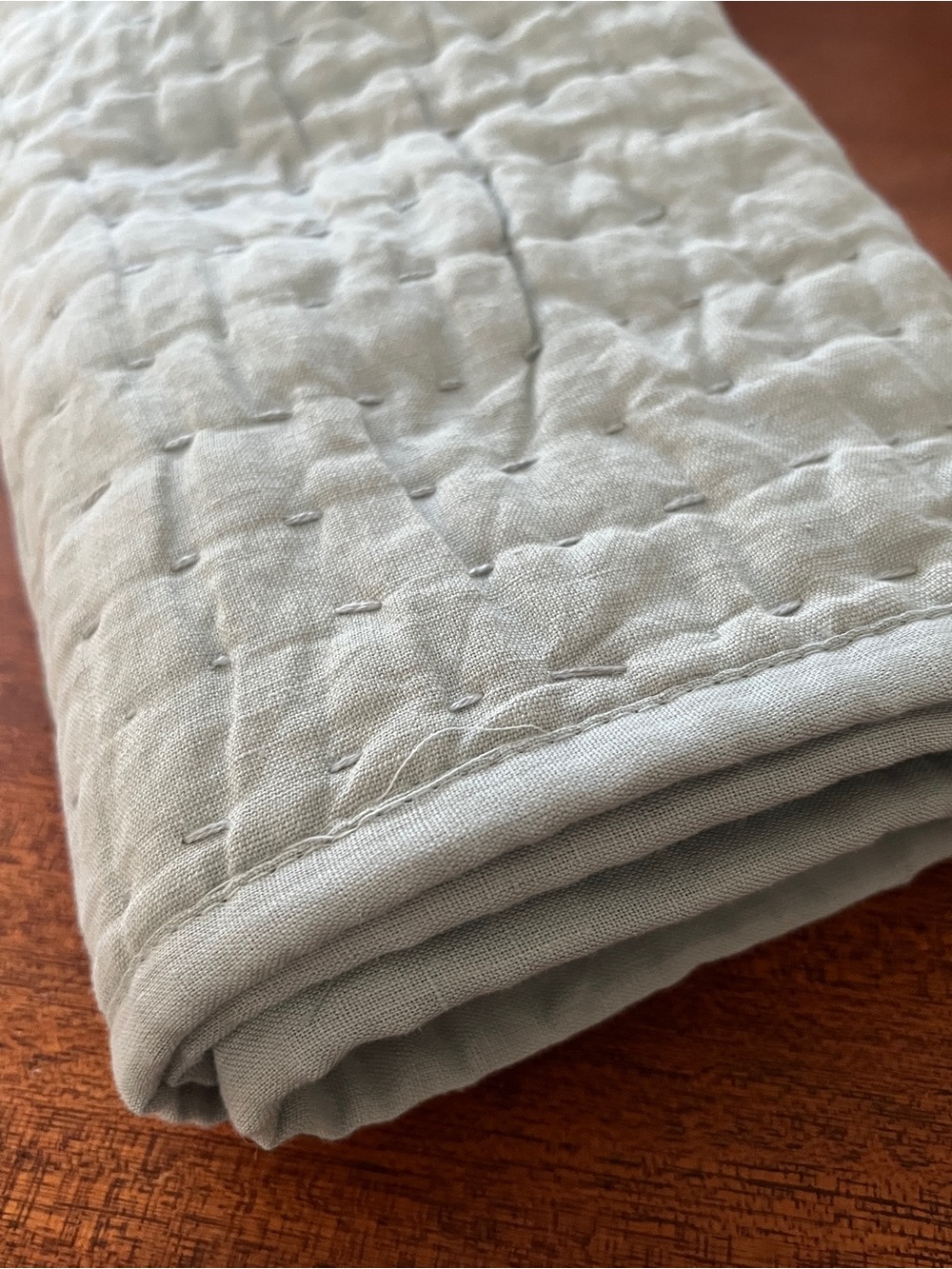 Quince Cotton Stitch Euro Sham in Mist
